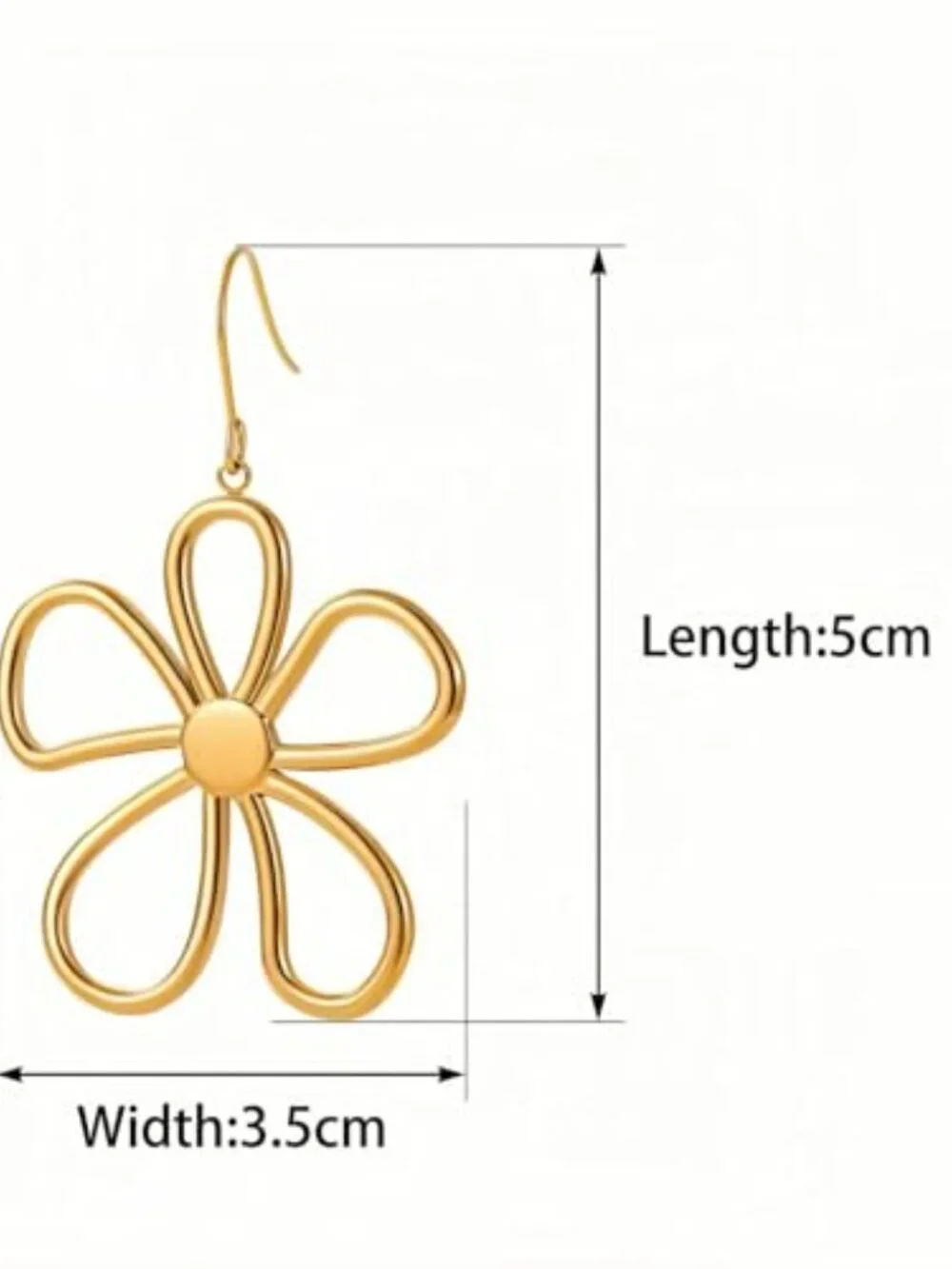 Gold Flower Statement Earrings for Women, Large Chunky Bohomian Summer Beach